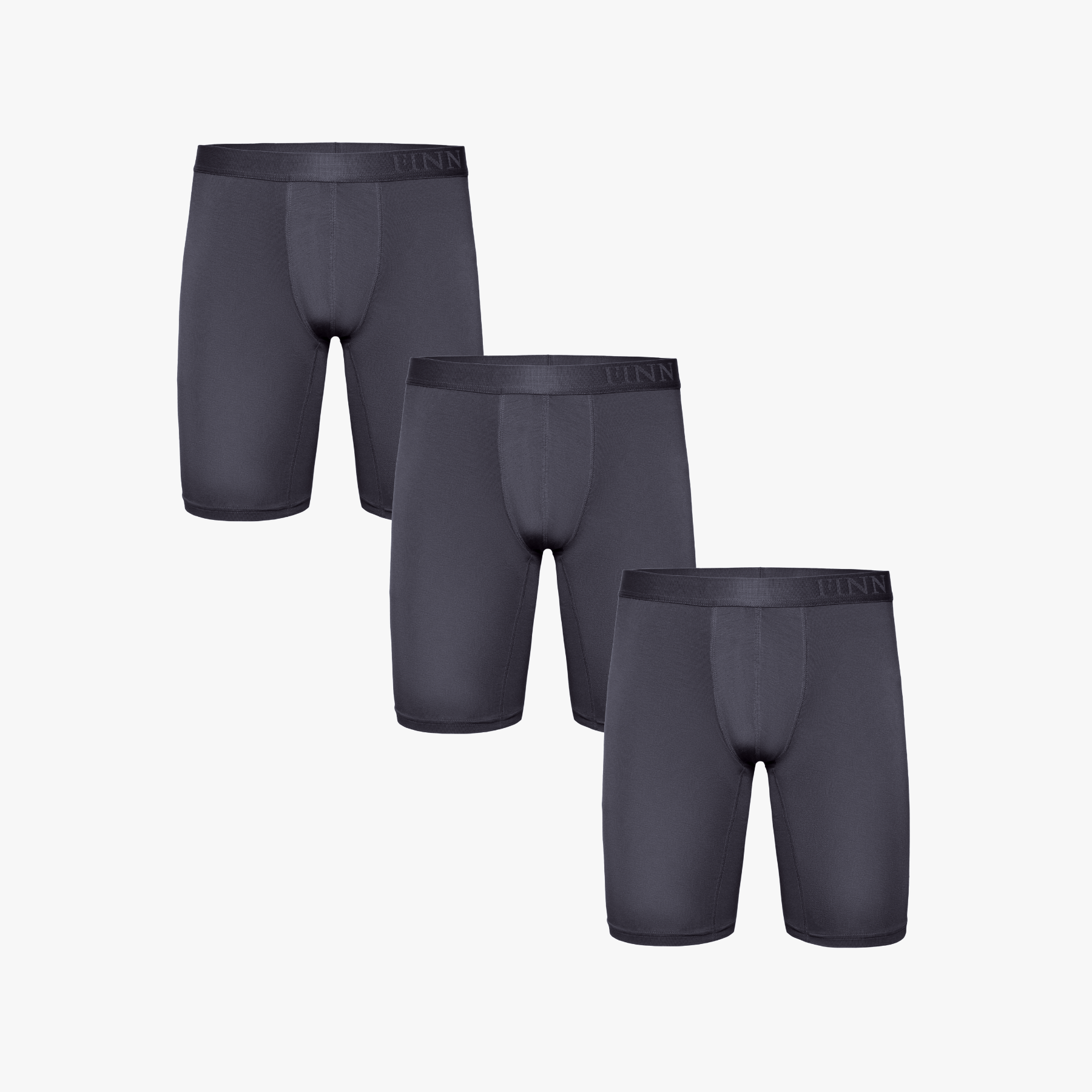 Lange Boxershorts grau aus Modal. Mit verlängertem Bein gegen Verrutschen.
#farbe_grau