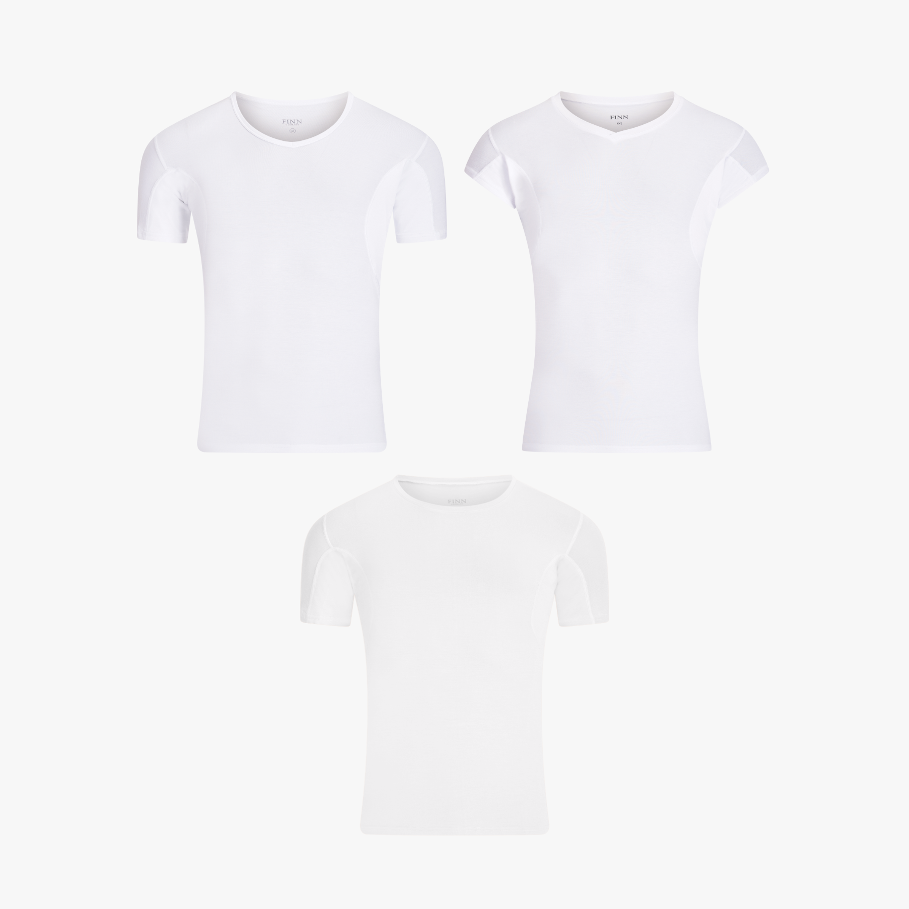 Anti-Schweiß Allround Set - V-Neck + Extra-Kurzarm + Rundhals