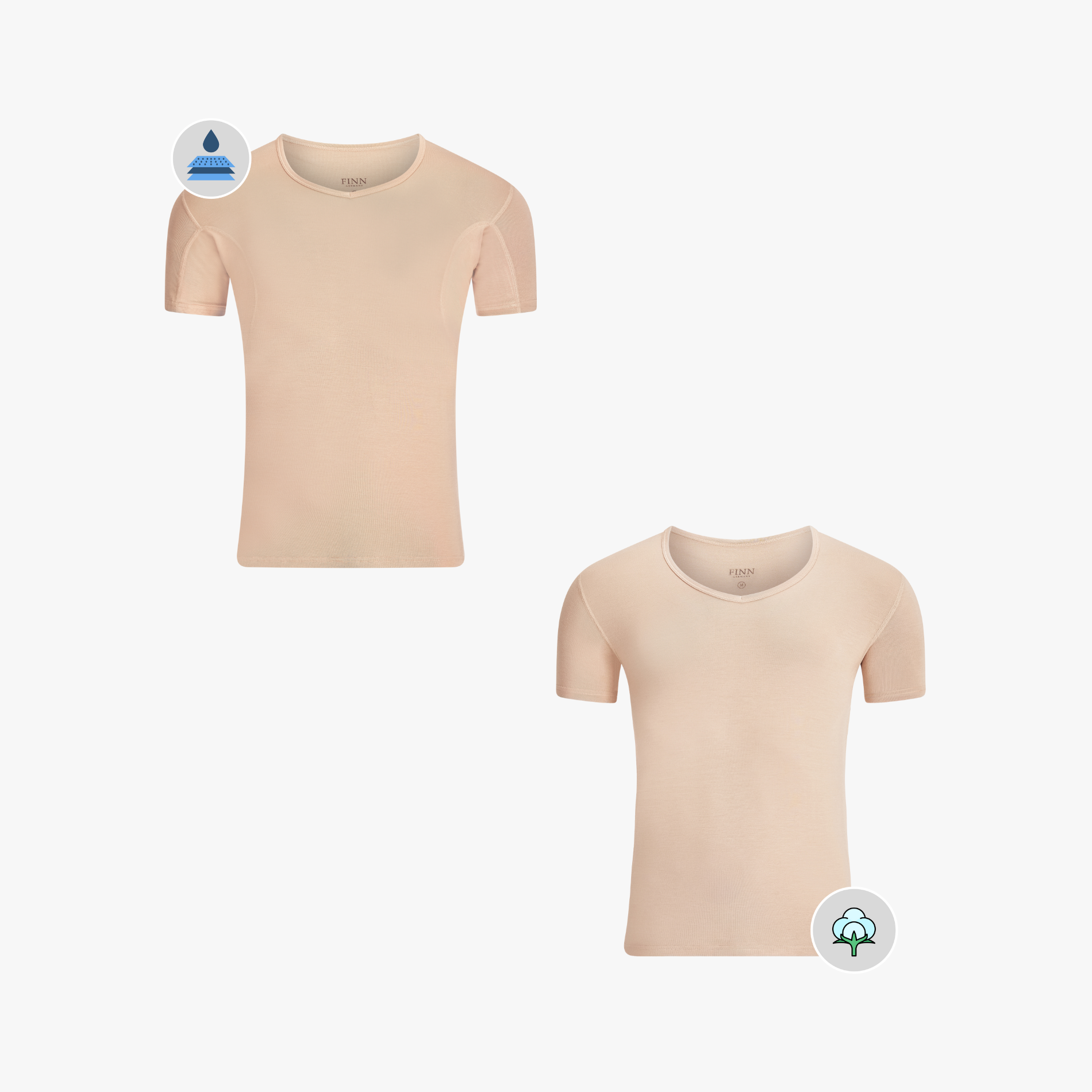 Anti-Schweiß Business Set - Anti-Schweiß Shirt + Modal-Unterhemd