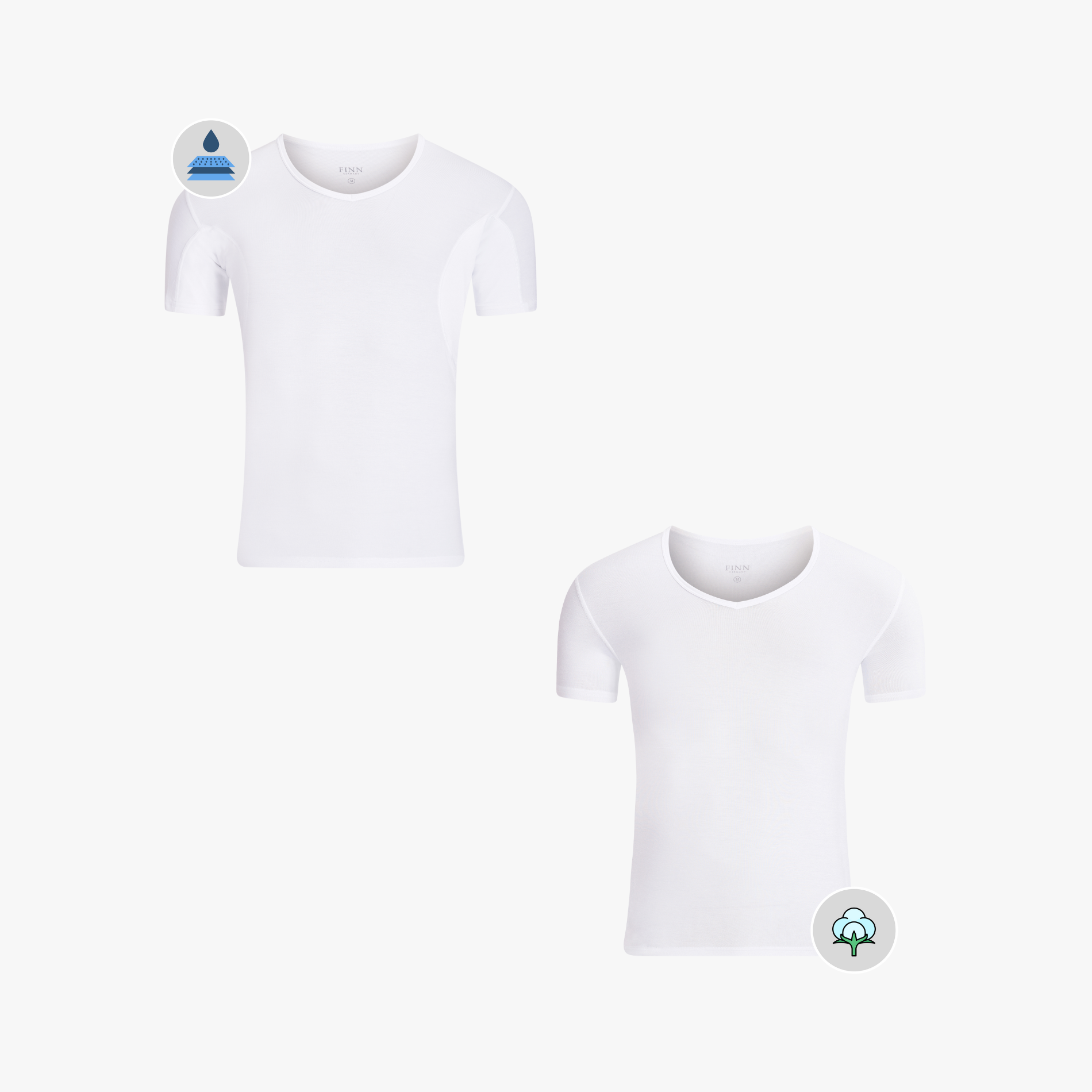 Anti-Schweiß Business Set - Anti-Schweiß Shirt + Modal-Unterhemd