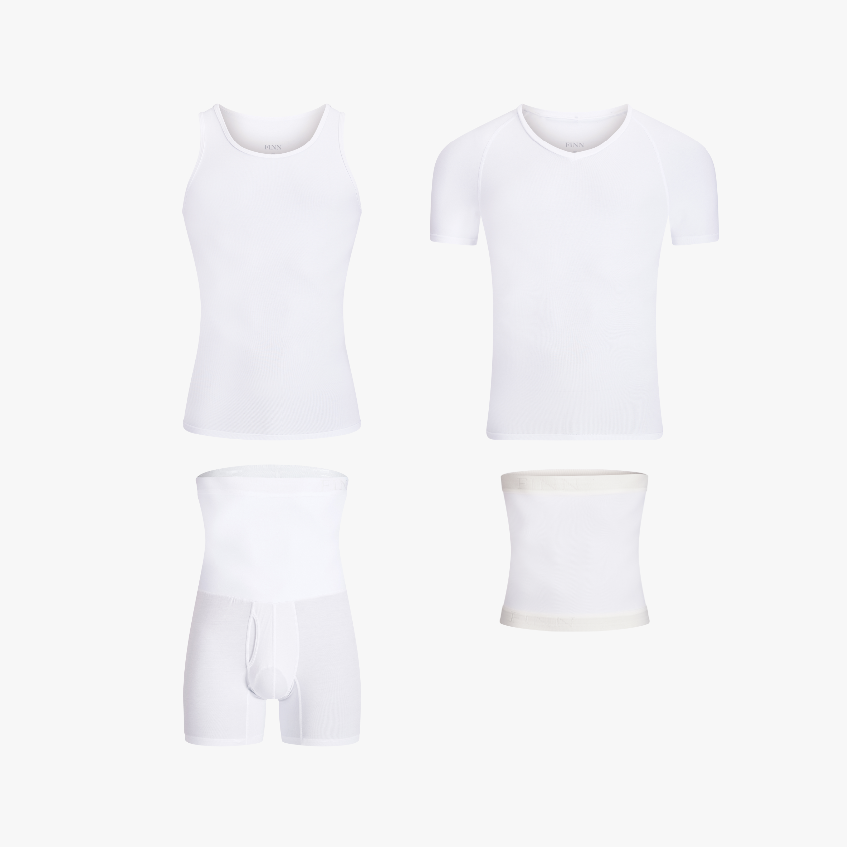 Shapewear Komplett-Set Baumwolle - Tank + Unterhemd + Shorts + Gürtel
