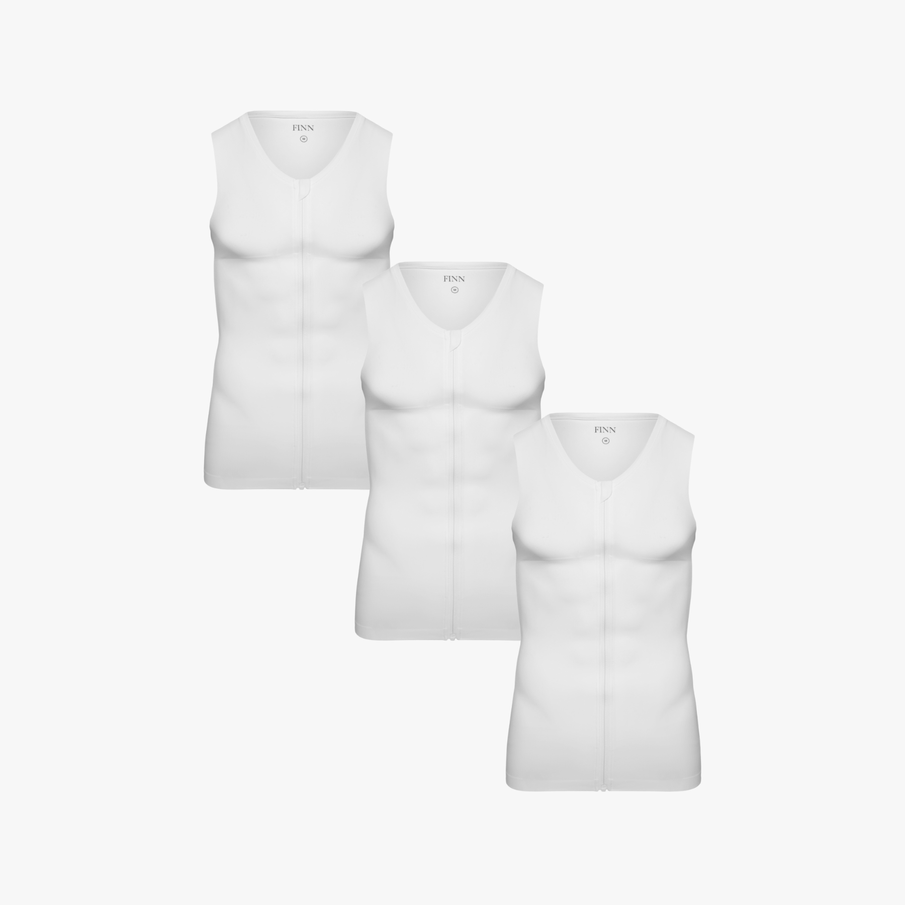 3er Pack Shapewear Tank-Top Power Zip