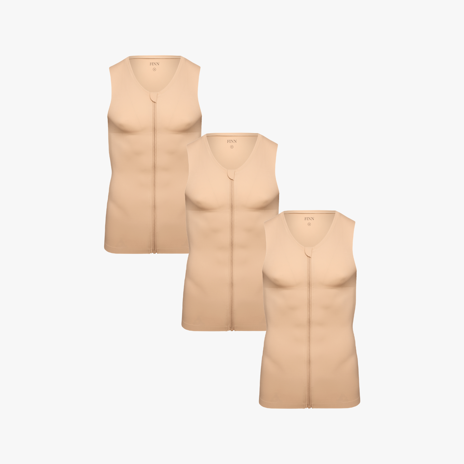 3er Pack Shapewear Tank-Top Power Zip