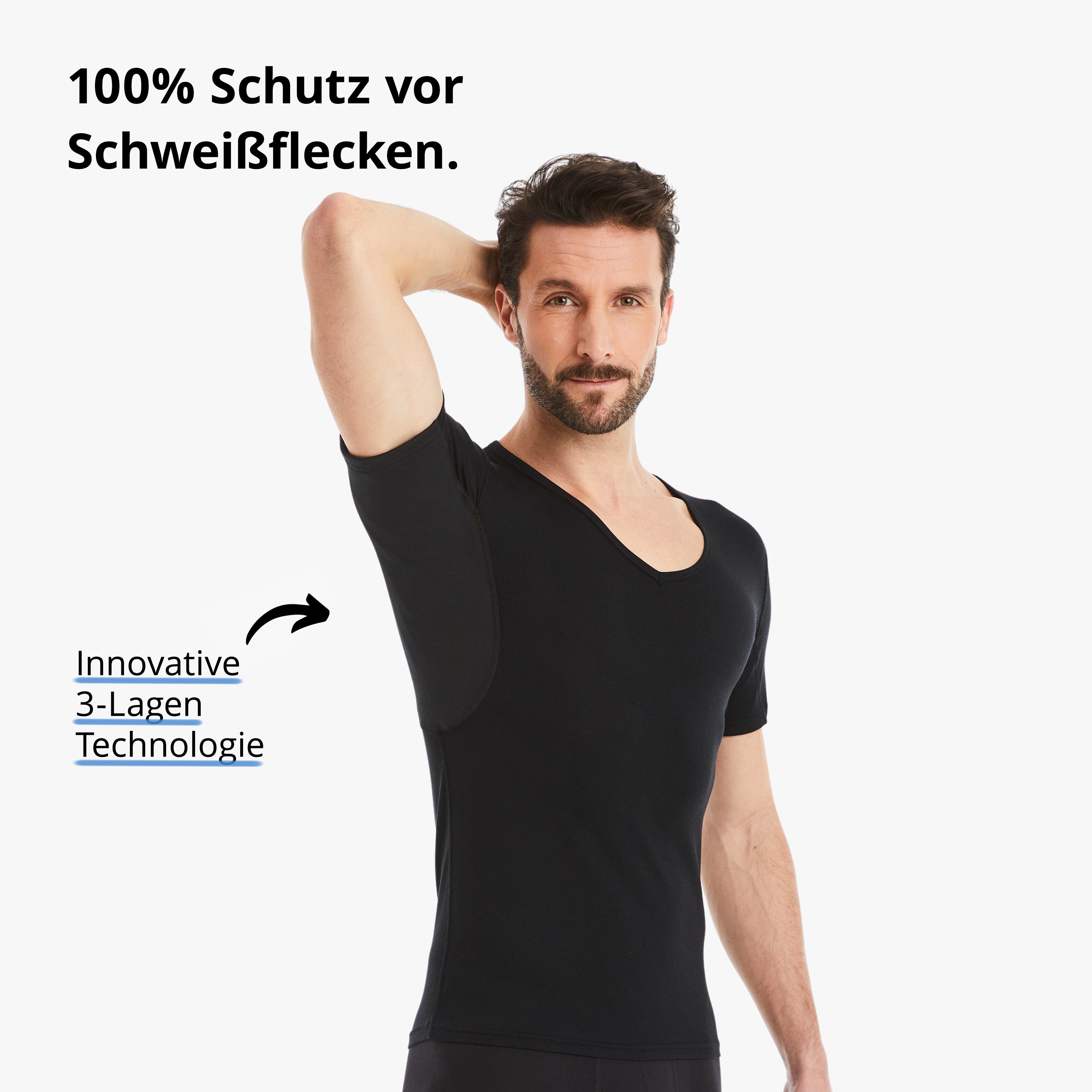 FINN Design Anti-Schweiß Unterhemd unter Herren Achseln | Integrierte den Einsätze