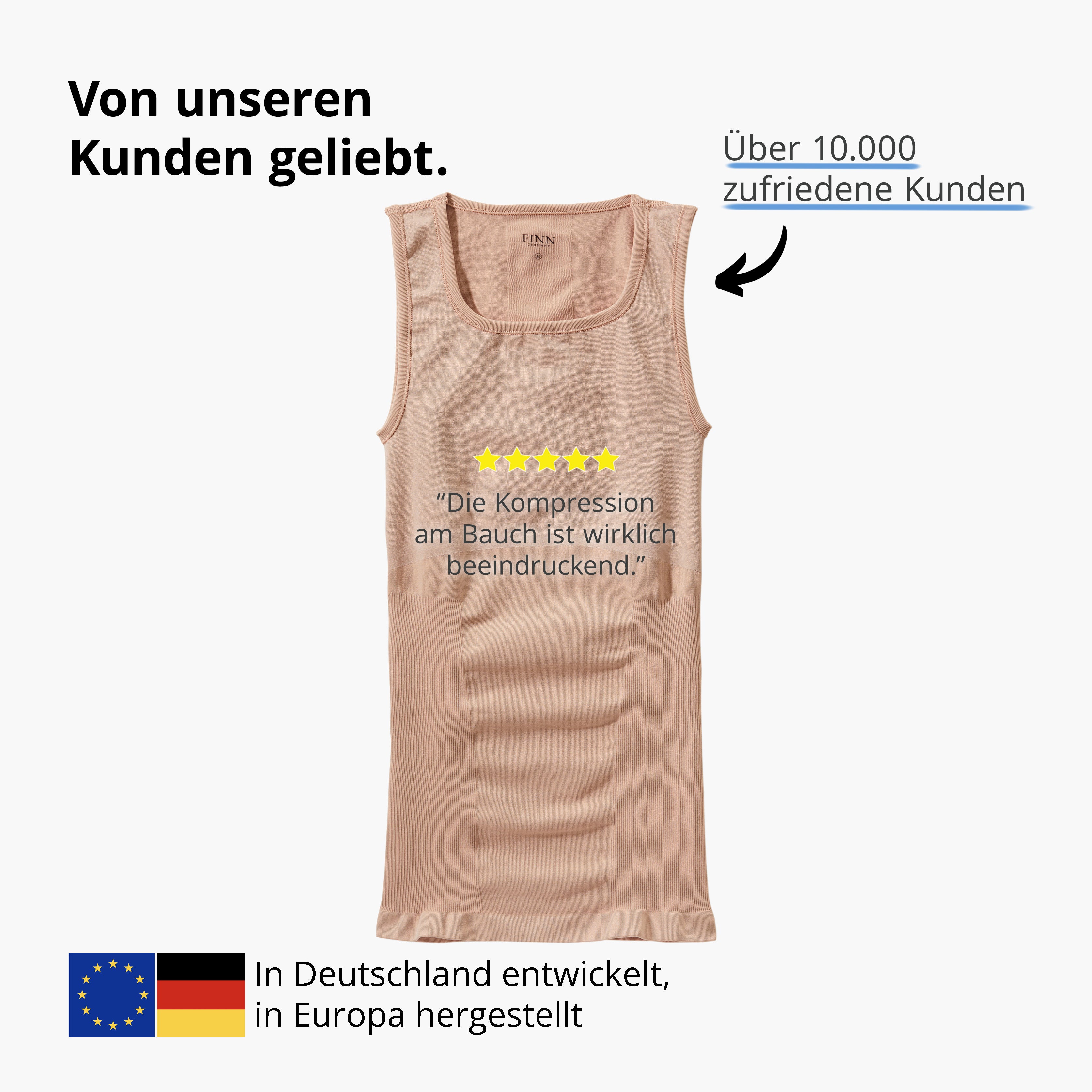 Seamless Shapewear Tank-Top  Bauchweg Unterhemd FINN Design