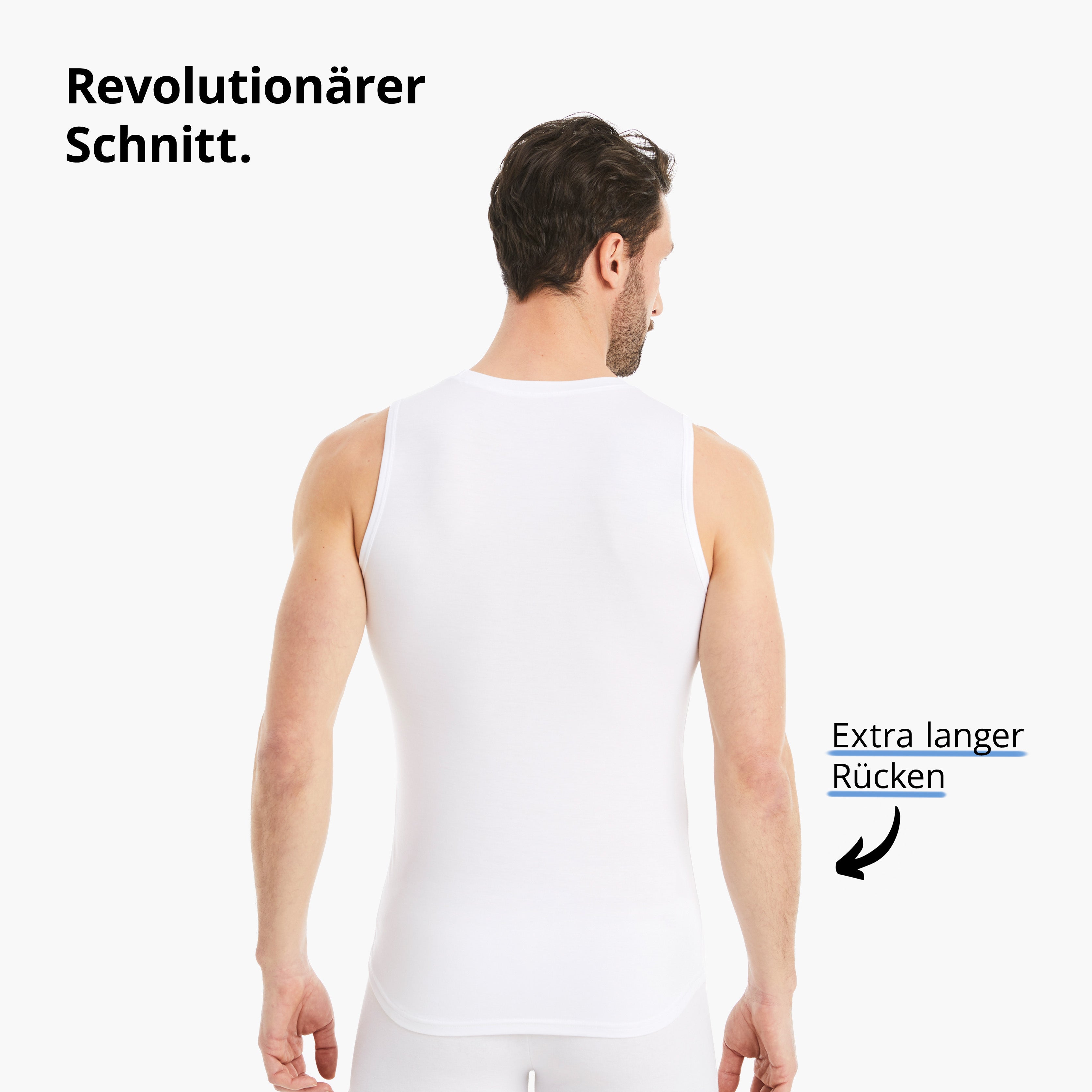 Rundhals Herren Design Business-Unterhemd Microfaser | FINN mit Ärmelloses Unterhemd